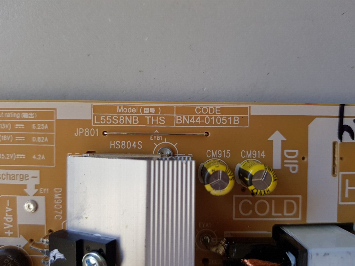 GENUINE SAMSUNG QA55Q80BAW POWER SUPPLY BOARD BN44-01051B L55S8NB_THS