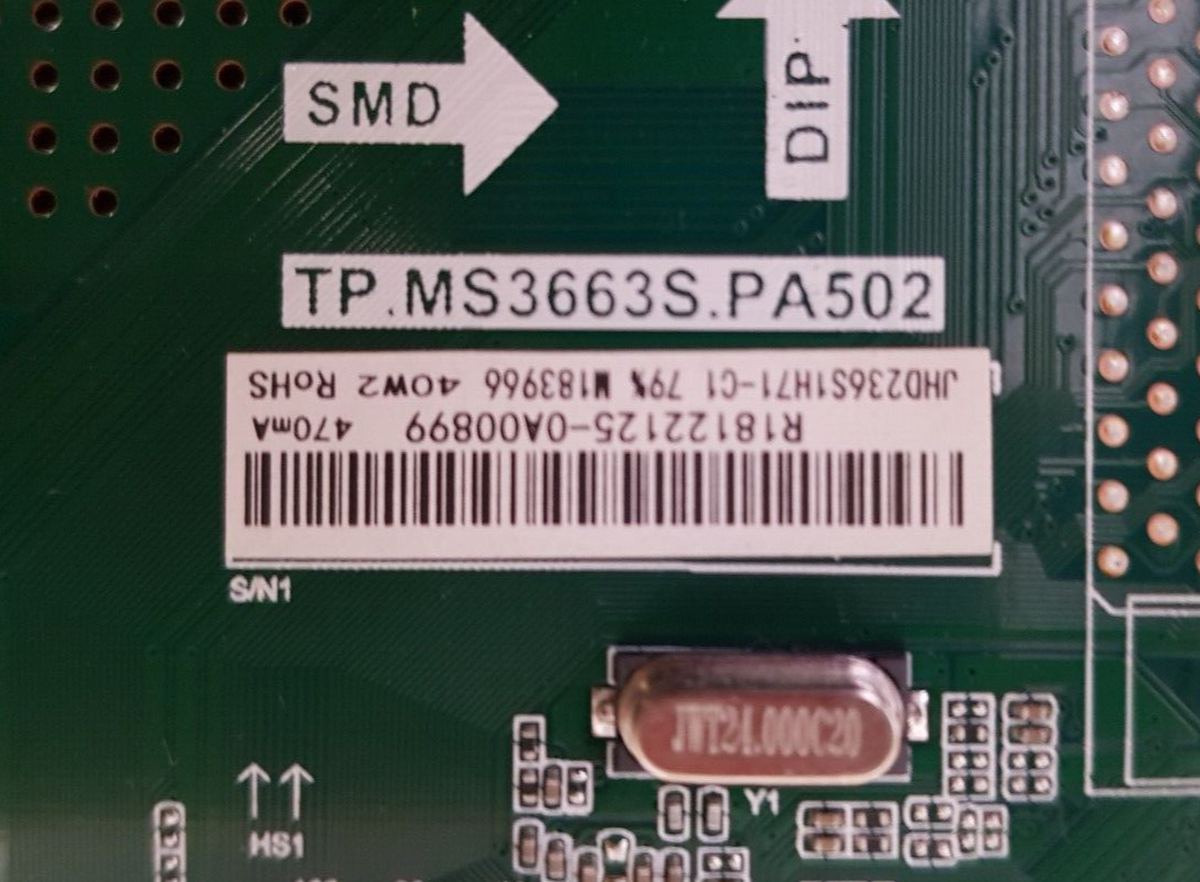 GENUINE HISENSE 24P2 MAIN BOARD HA24A5000 TP.MS3663S.PA502