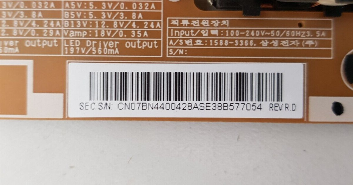 GENUINE SAMSUNG UA55D8000 POWER SUPPLY BOARD BN44-00428A PB55B2_BSM