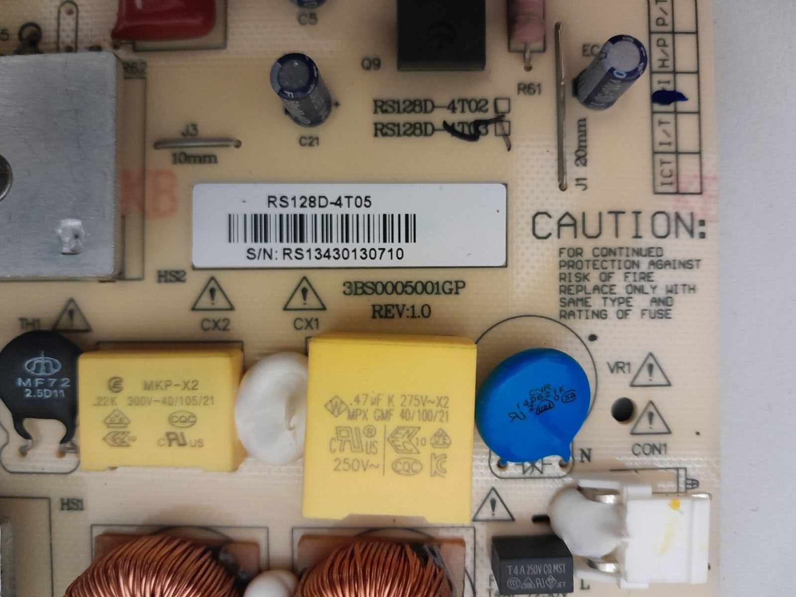 GENUINE JVC LT-48N530A POWER SUPPLY BOARD RS128D-4T03 3BS0005001GP