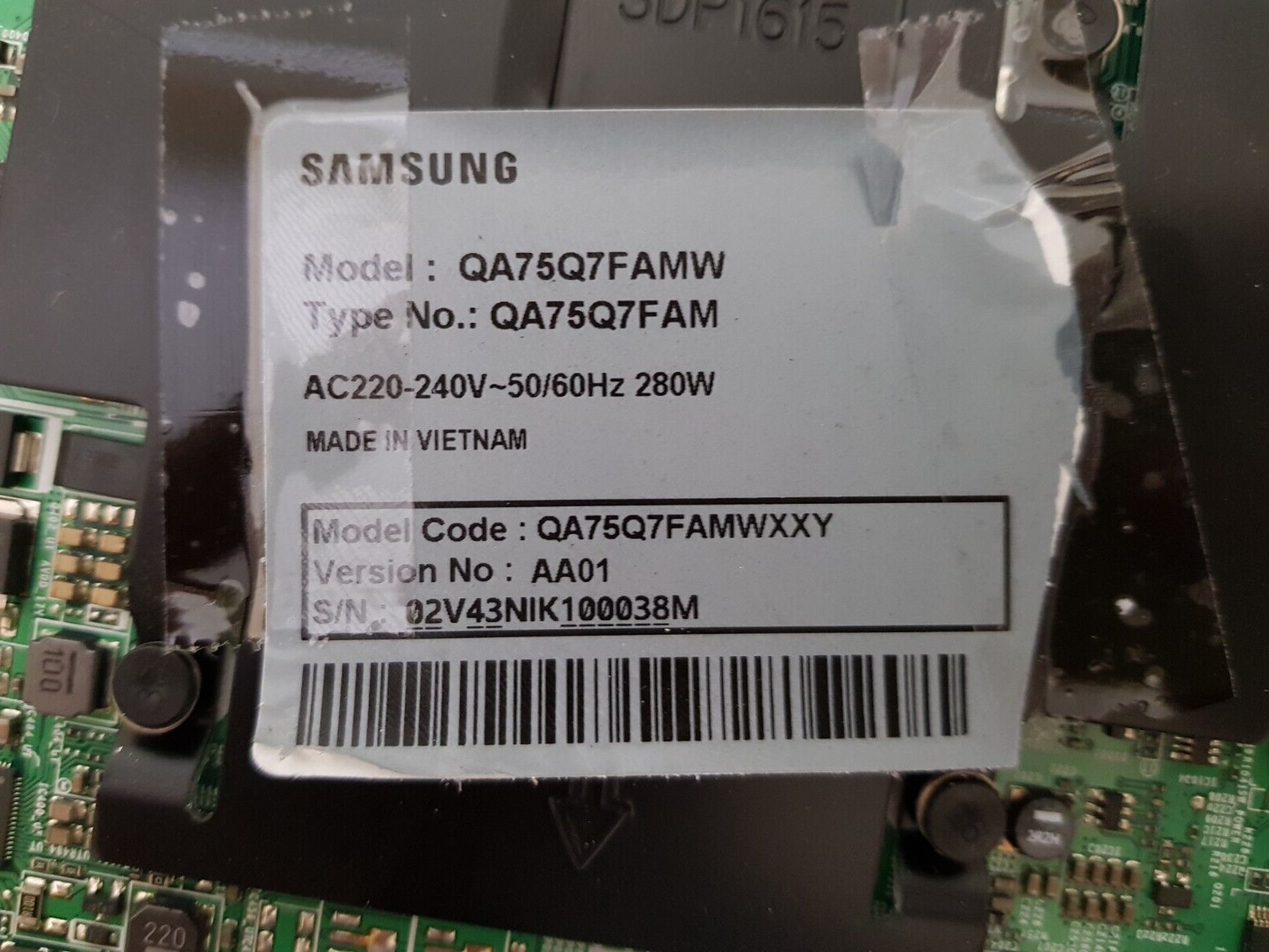 GENUINE SAMSUNG QA75Q7FAM WXXY (VER AA01) MAIN BOARD BN94-12660E