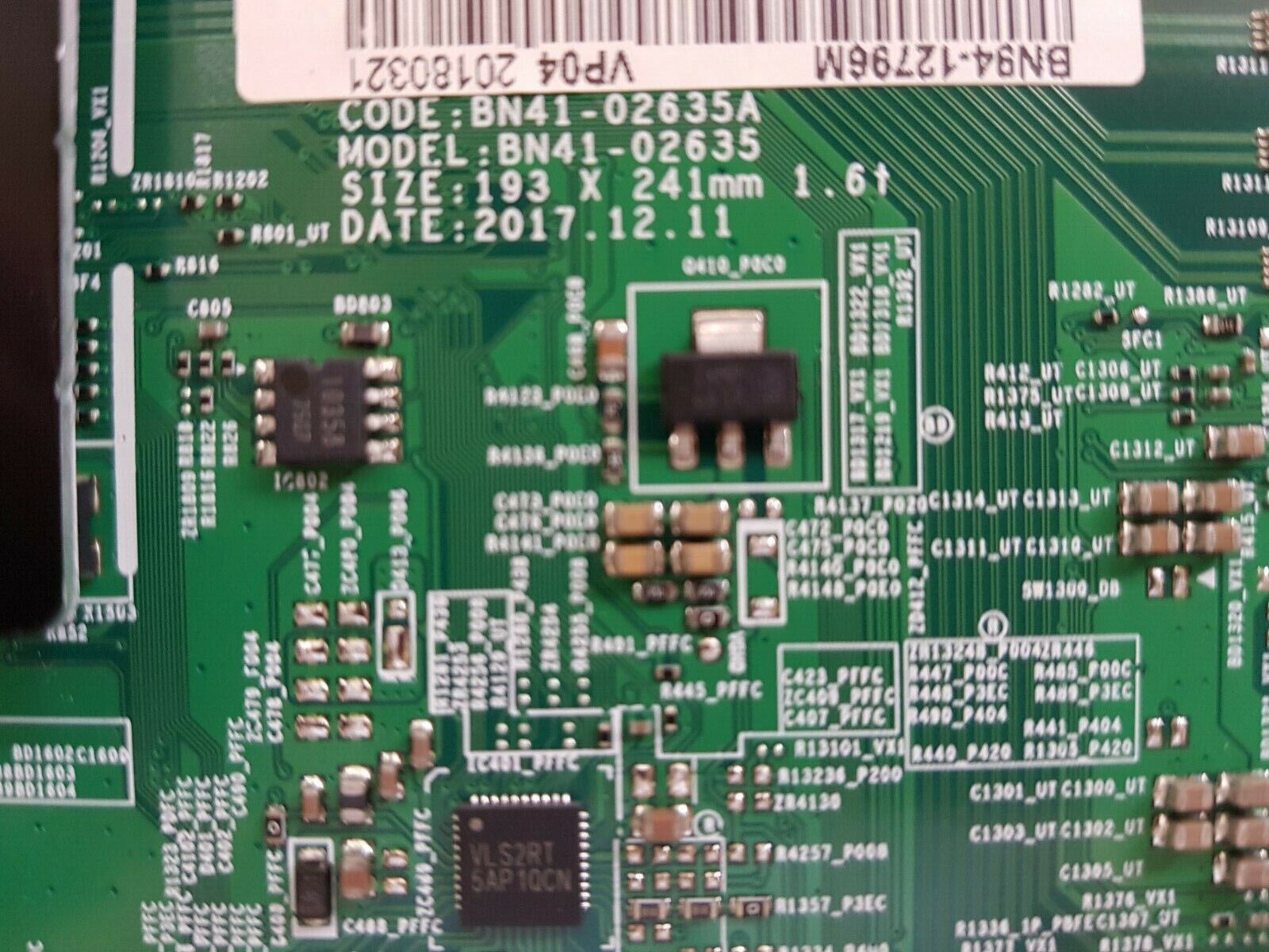 GENUINE SAMSUNG UA43NU7100 MAIN BOARD BN94-12796M BN41-02635A 20180321