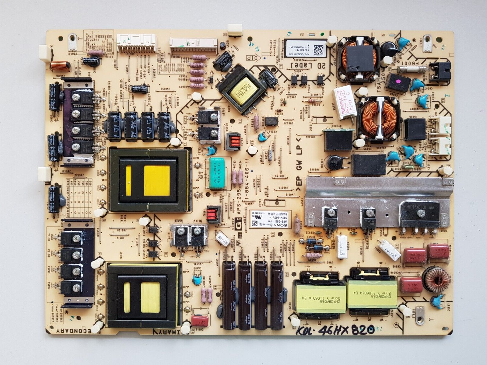 GENUINE SONY KDL 46HX820 POWER SUPPLY BOARD G5 APS-295/W
