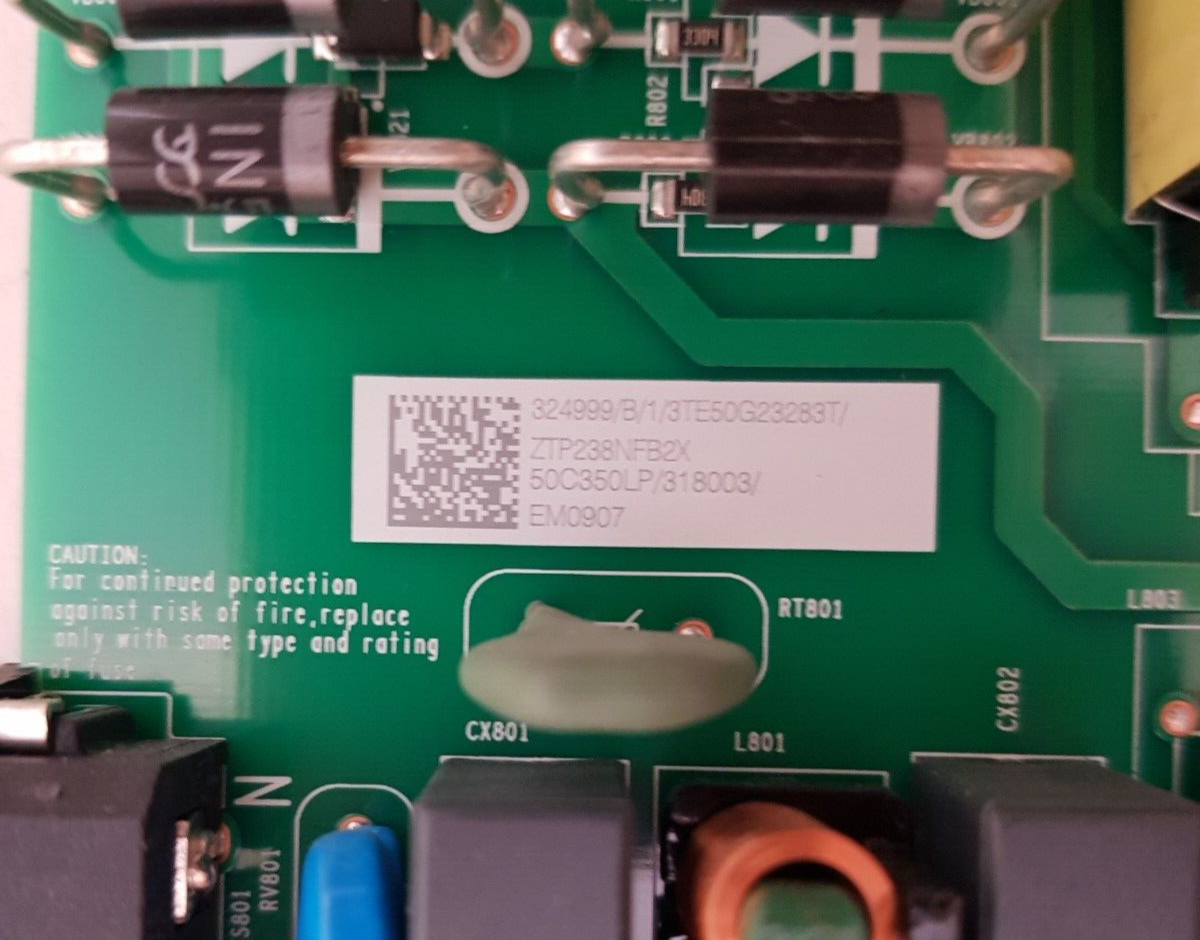 GENUINE TOSHIBA 50C350MP MAIN BOARD RSAG7.820.11980 50C350LP 324999 318003