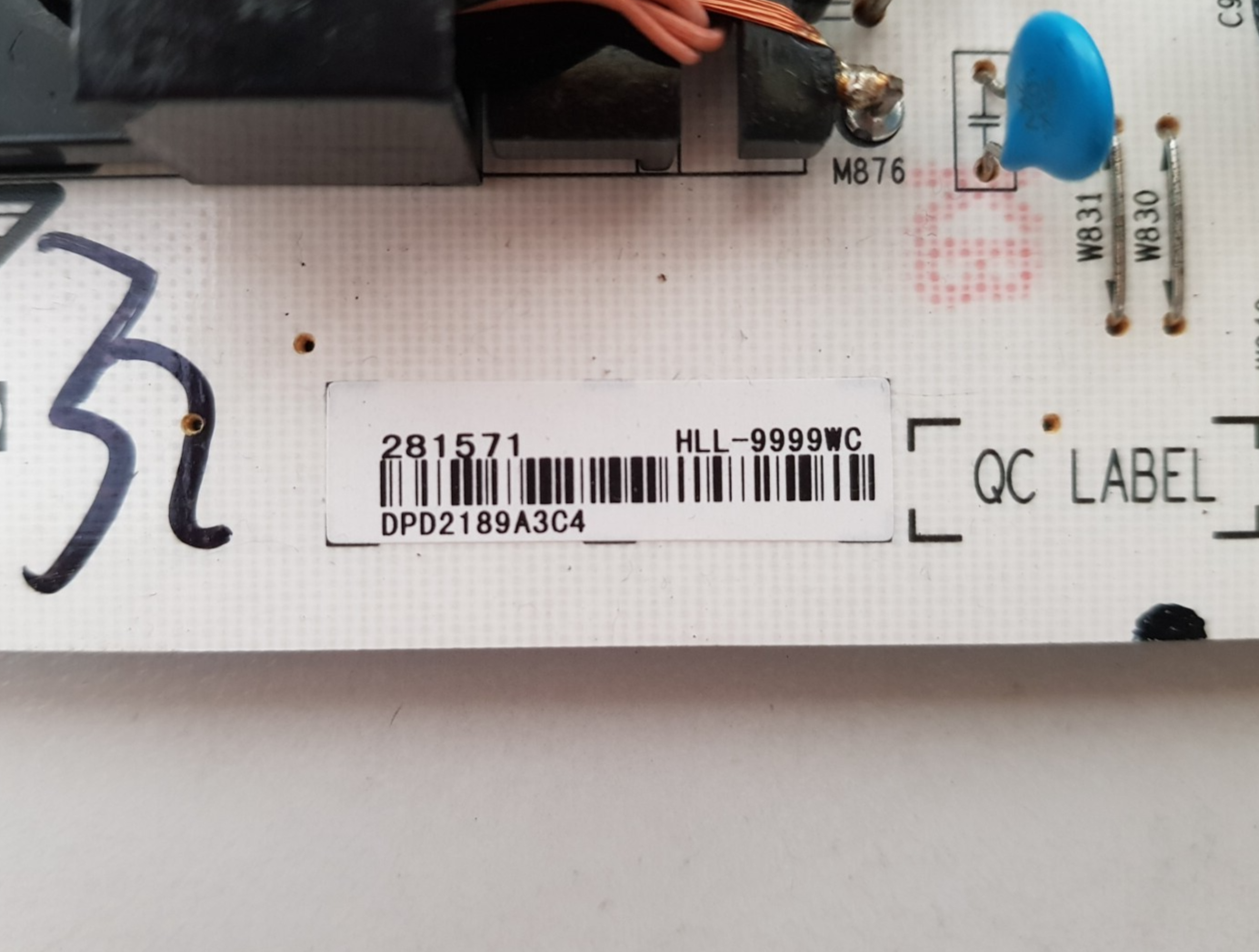 GENUINE HISENSE 50A7G POWER SUPPLY BOARD RSAG7.820.9999 HLL-9999WC 281671