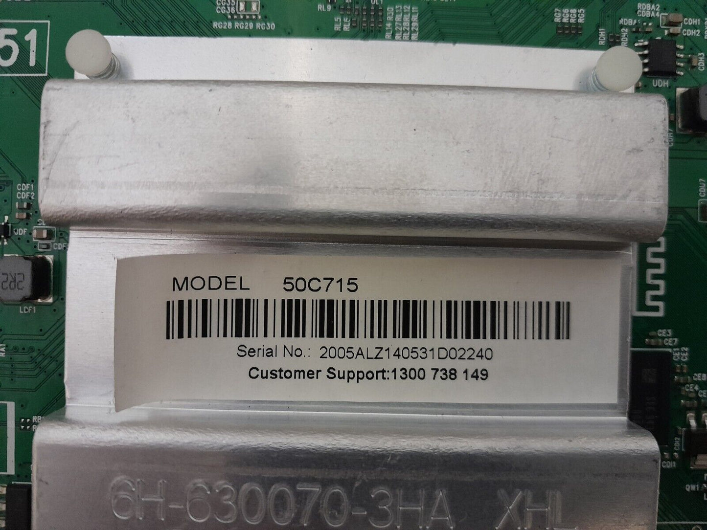 GENUINE TCL 50C715 MAIN BOARD 40-RT51G3-MAB2HG RT2851 08-CM50TML-LC258AA