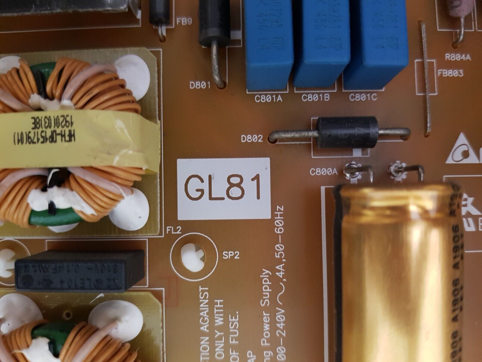 GENUINE SONY KD- 55X8500G POWER SUPPLY BOARD GL81 AP-P242AM 147473121 2955046804