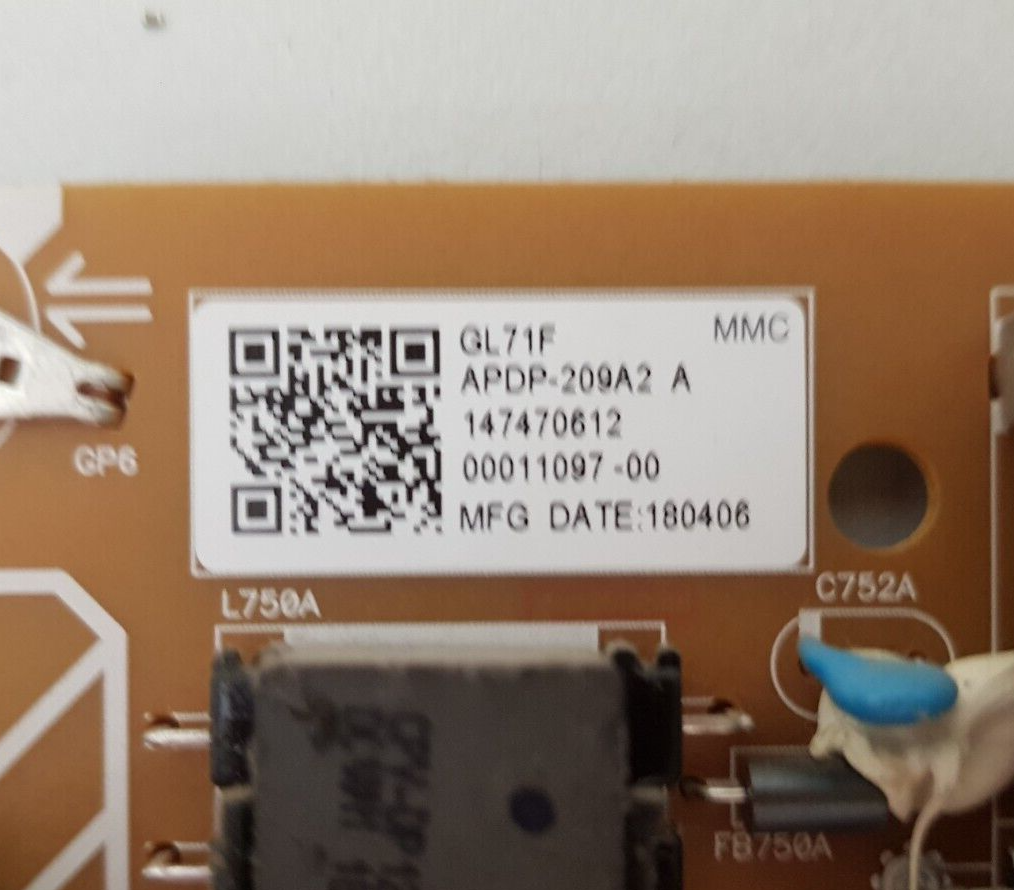 GENUINE SONY KD- 55X7000E POWER SUPPLY BOARD GL71F APDP-209A2 2955045601