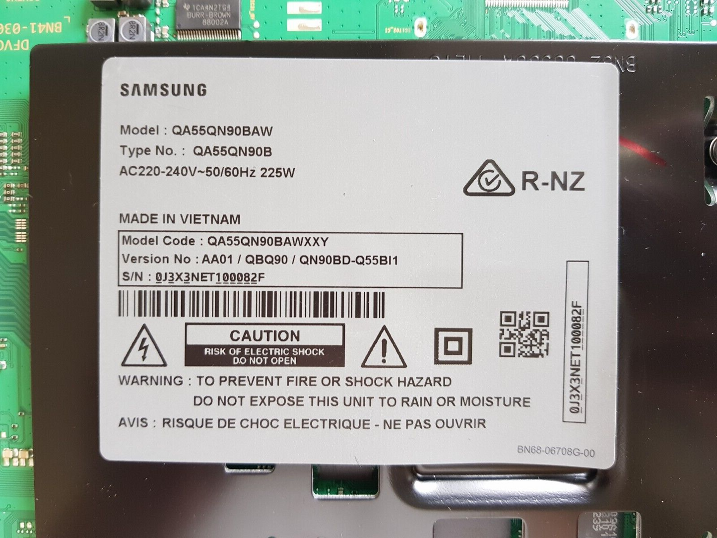 GENUINE SAMSUNG QA55QN90BAW (VER AA01) MAIN BOARD BN41-03014A BN94-17552C