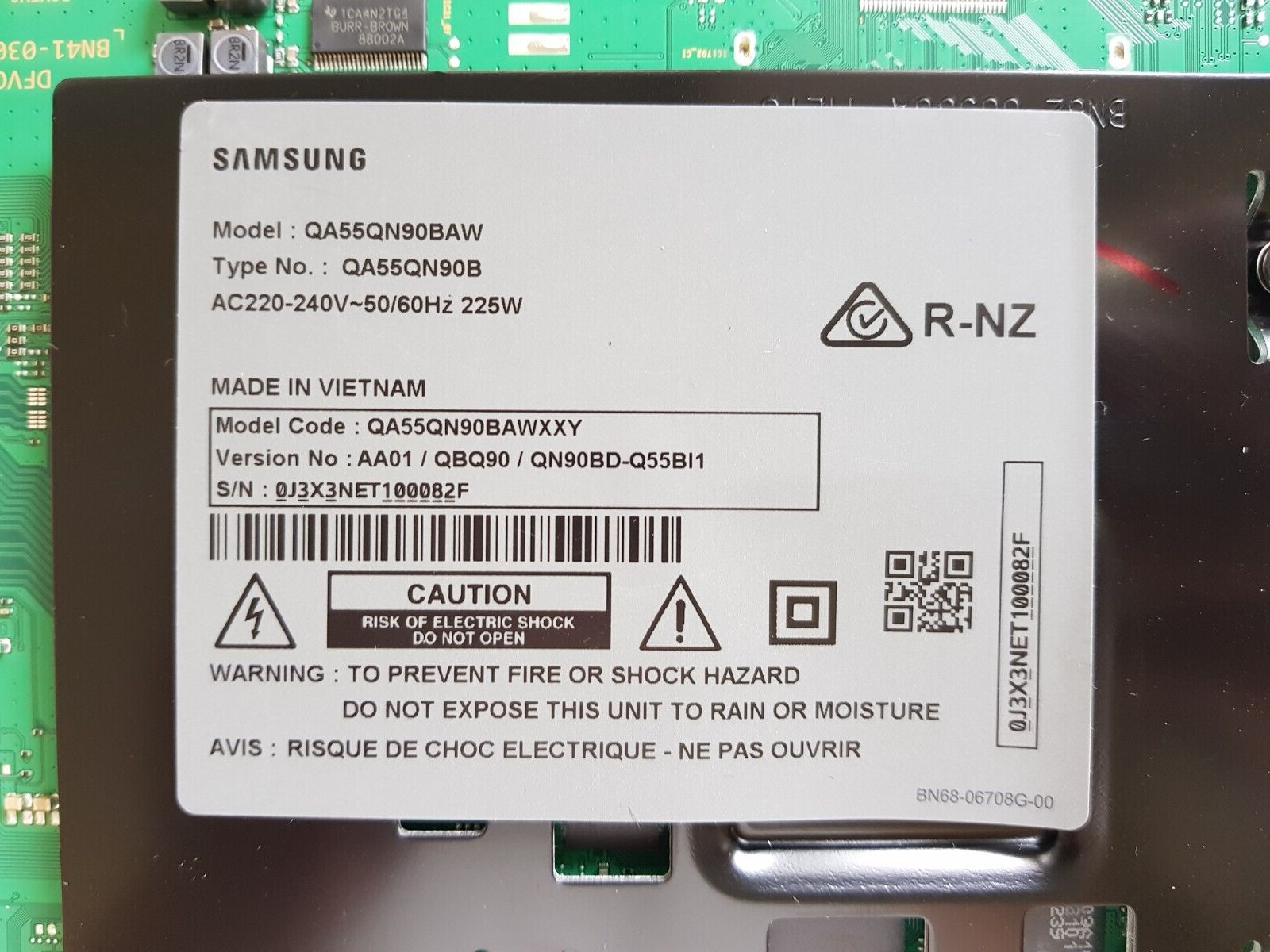 GENUINE SAMSUNG QA55QN90BAW (VER AA01) MAIN BOARD BN41-03014A BN94-17552C