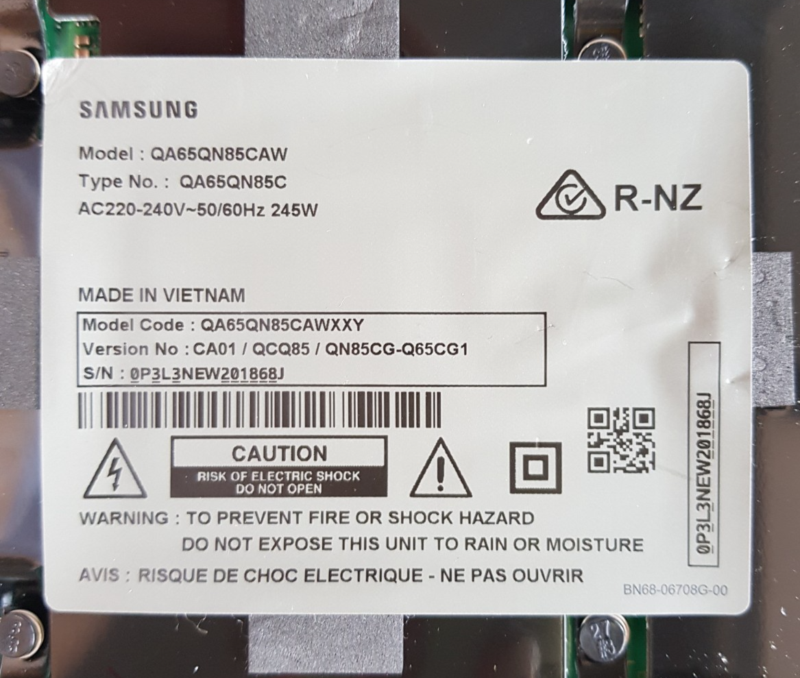 GENUINE SAMSUNG QA65QN85CAWXXY (VER CA01) MAIN BOARD BN94-18075M