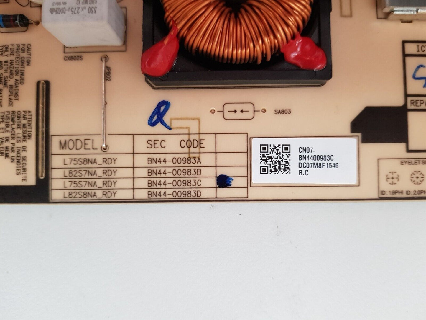 GENUINE SAMSUNG QA75Q75RAW POWER SUPPLY BOARD BN44-00983C L75S7NA_RDY
