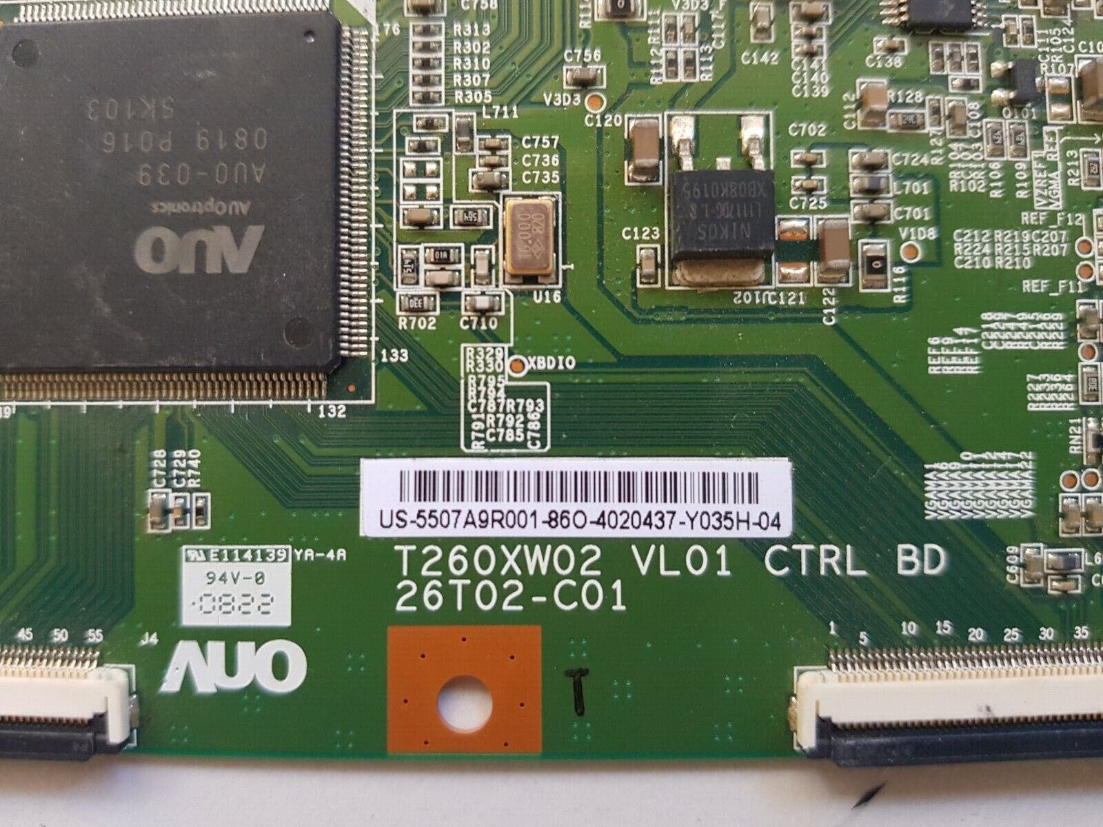 GENUINE SAMSUNG LA26A450 T-CON BOARD T260XW02 VL01 CTRL BD 26T02-C01