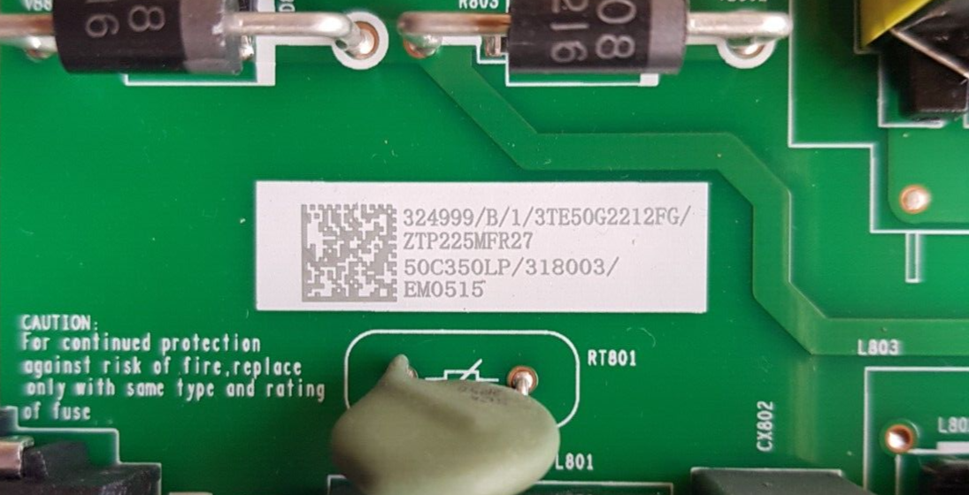 GENUINE TOSHIBA 50C350LP MAIN BOARD RSAG7.820.11980 324999