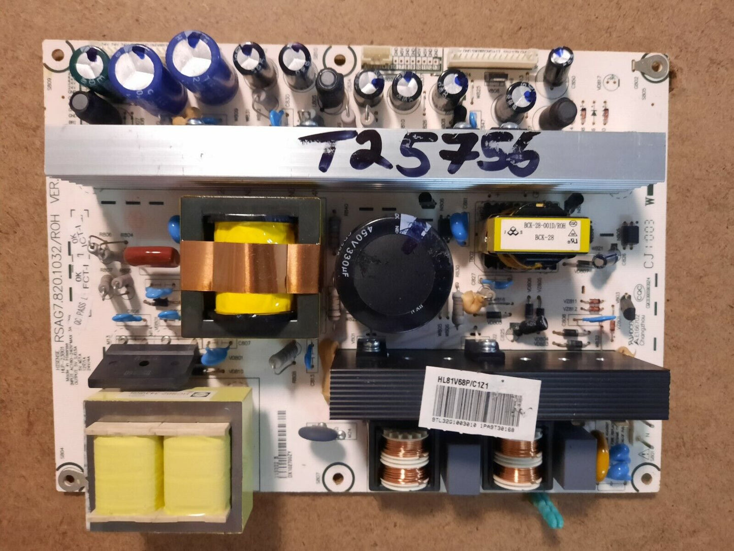 GENUINE HISENSE HL81V68P Power Supply Board - RSAG7.820.1032 HLP-23B01 116322