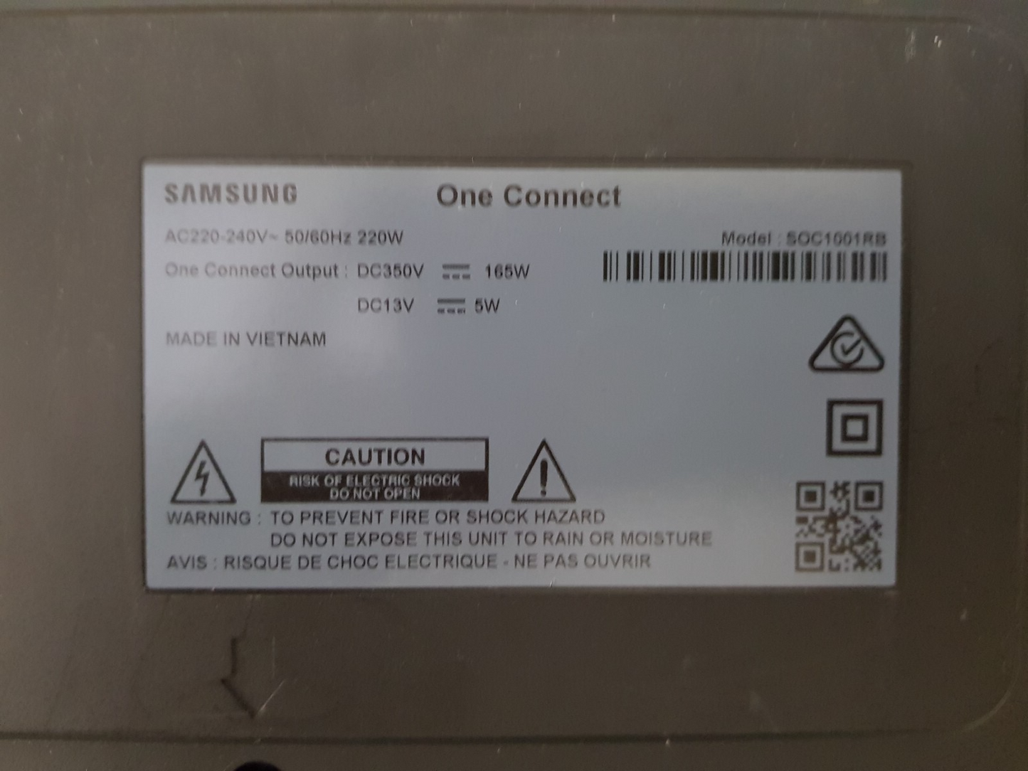 GENUINE SAMSUNG 55Q85 Q80 ONE CONNECT BOX BN94-14272D BN44-00933A SOC1001RB