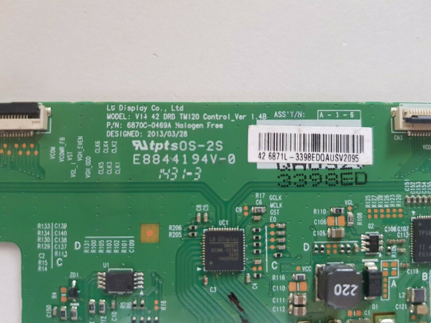 GENUINE SANYO FW42D25T T-CON BOARD 6870C-0469A 6871L-3398E