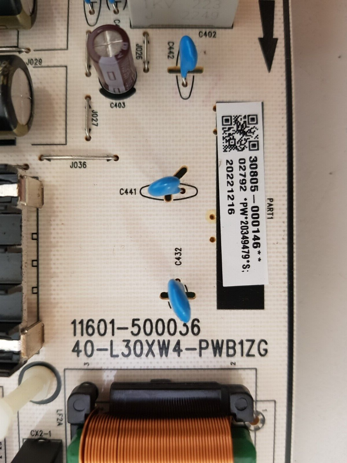 GENUINE TCL 75P735 POWER SUPPLY BOARD 11601-500036 40-L30XW4-PWB1ZG