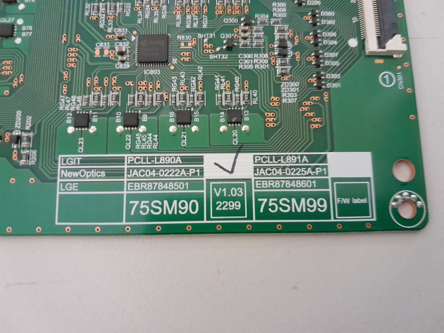 GENUINE LG 75SM9400PTA LED DRIVER BOARD EBR87848501