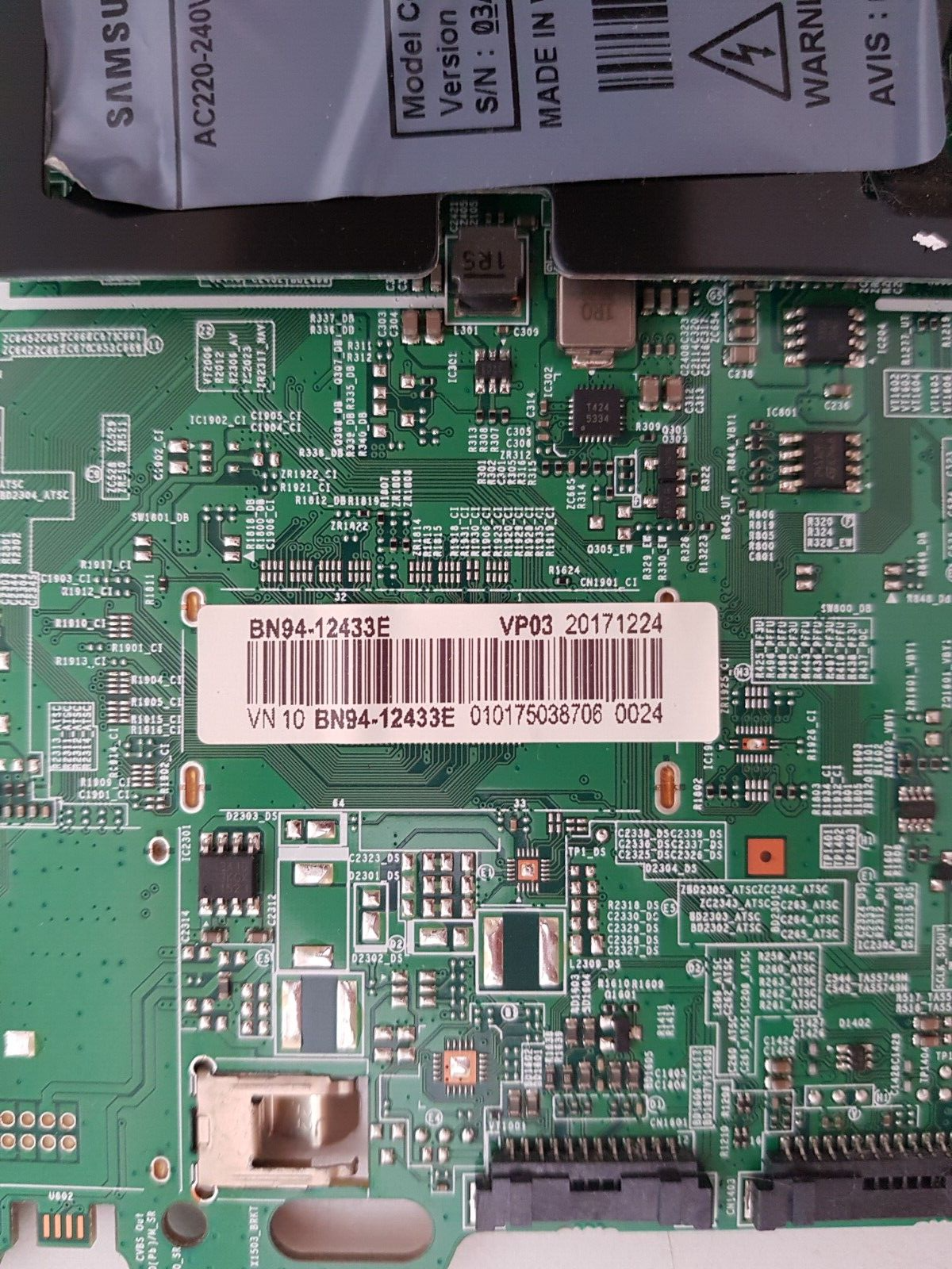 GENUINE SAMSUNG UA55MU6100 WXXY (VER BA02) MAIN BOARD BN94-12433E