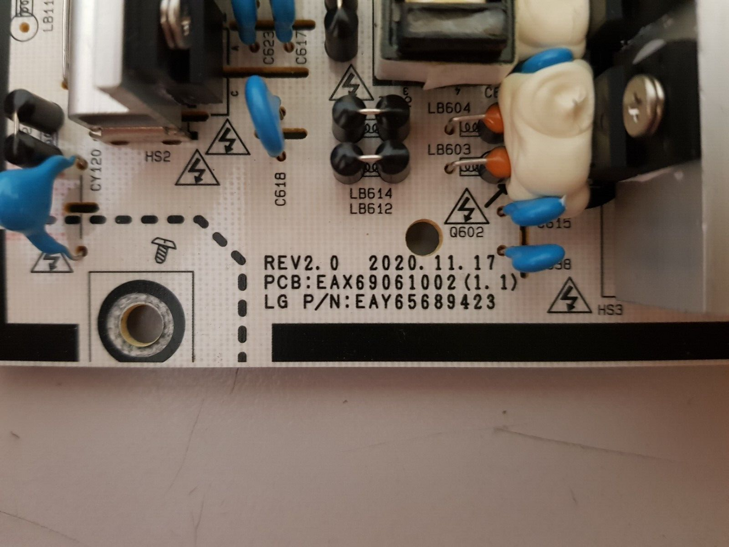 GENUINE LG OLED 65CX OLED 65C1 POWER SUPPLY BOARD EAY65689423 EAX69061002 1.1