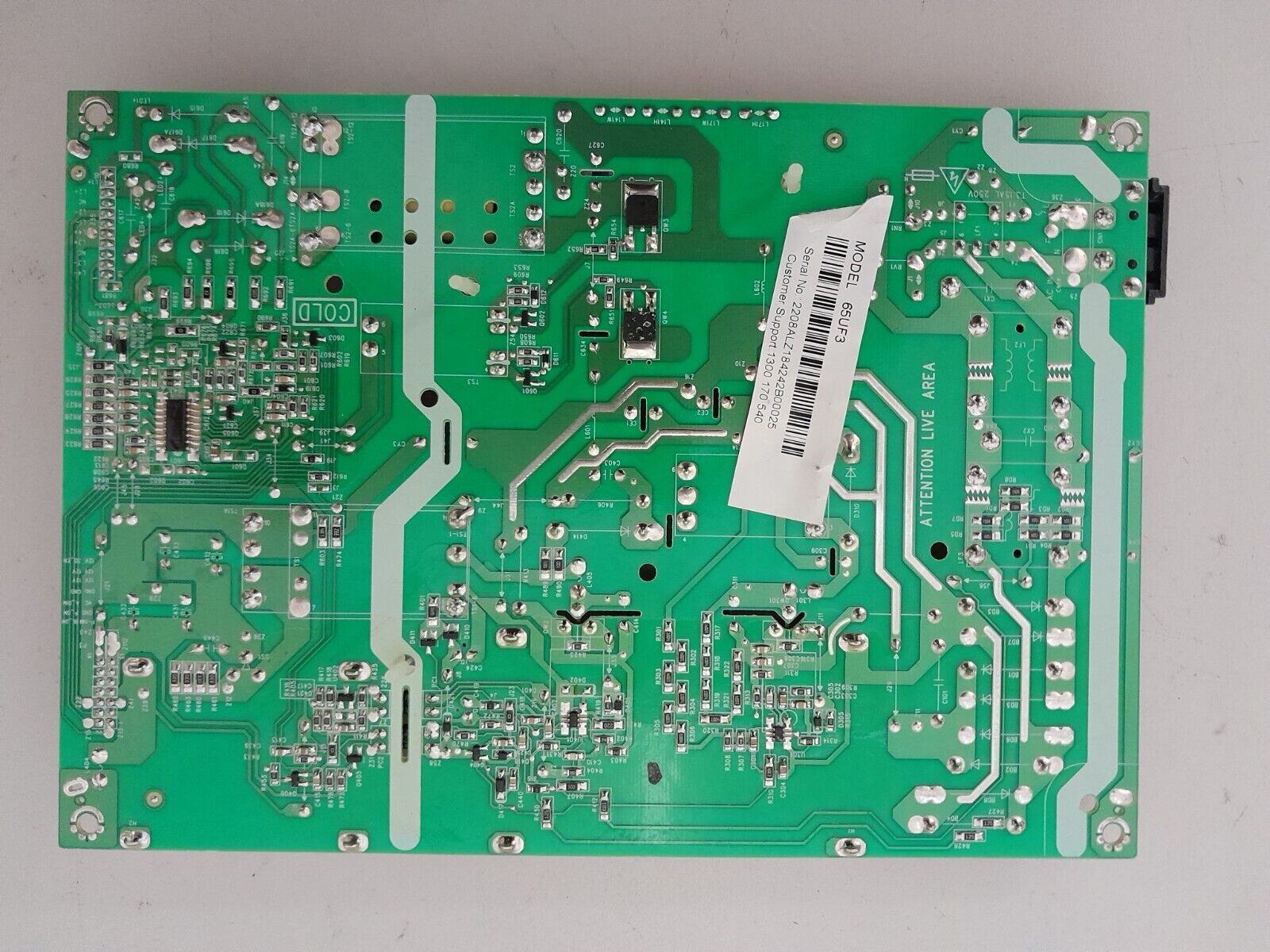 GENUINE FFALCON 65UF3 POWER SUPPLY BOARD 11601-500027 40-L171H2-PWA1CG