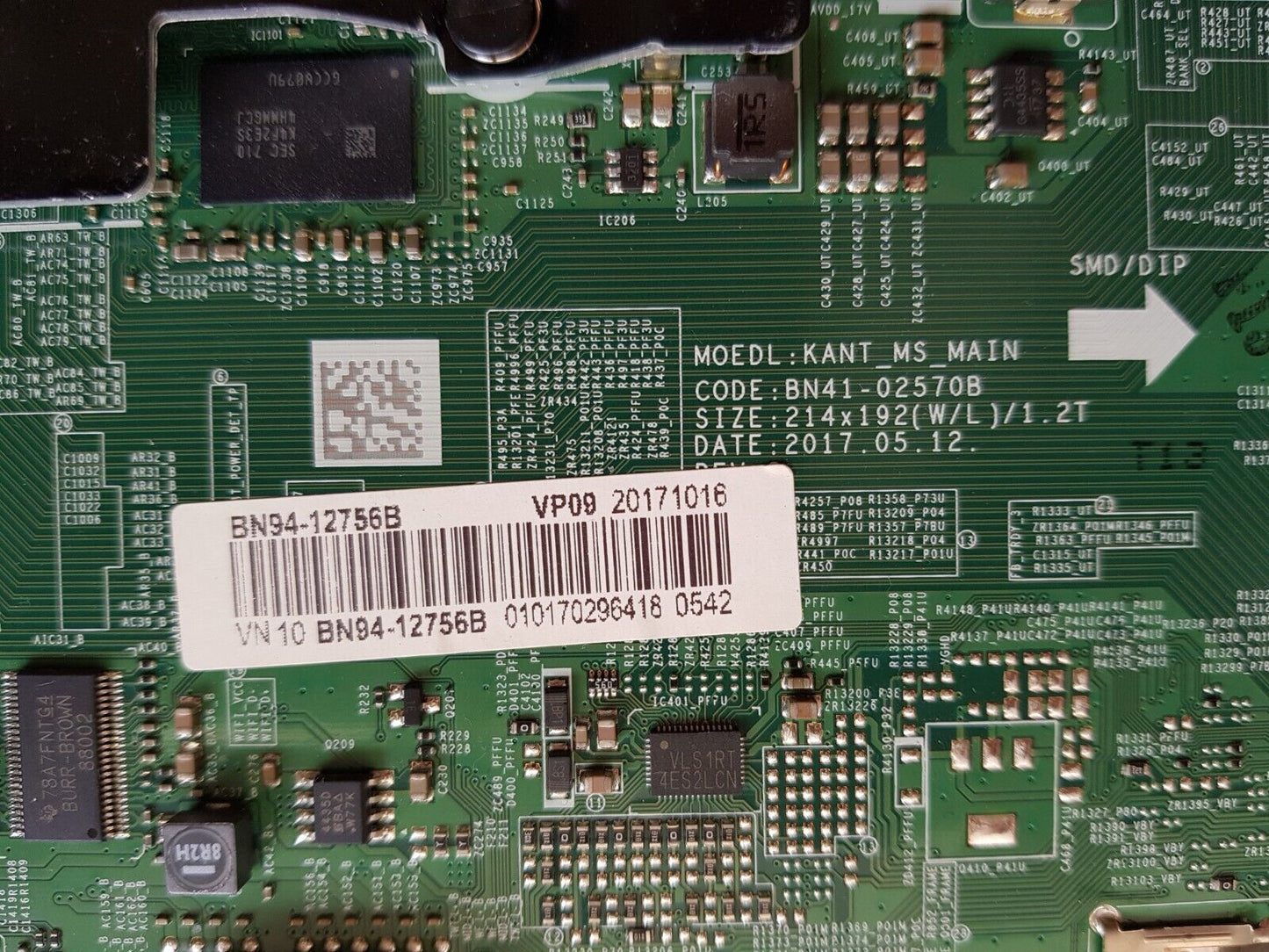 GENUINE SAMSUNG QA55Q6FAMWXXY (VER FA01) MAIN BOARD BN94-12756B BN41-02570B
