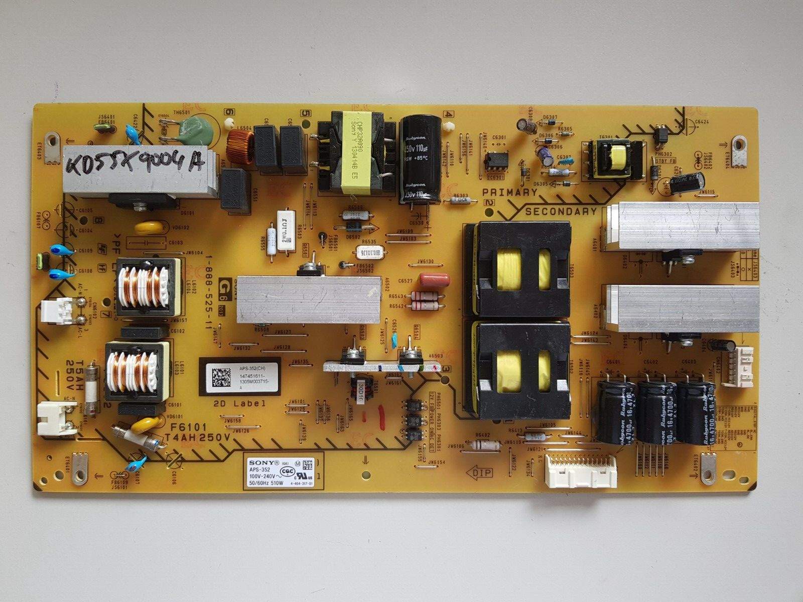 GENUINE SONY KD55X9004A POWER SUPPLY BOARD G6 APS-352 147451611 1-888-525-11