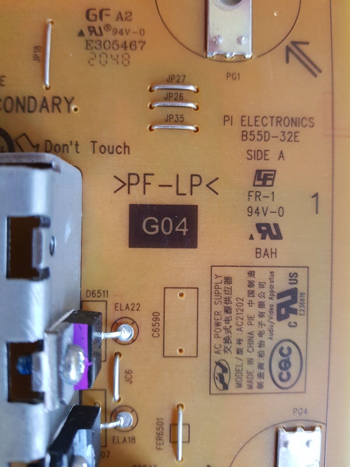 GENUINE SONY XR- 55X90J POWER SUPPLY BOARD G04 G04P 100613424
