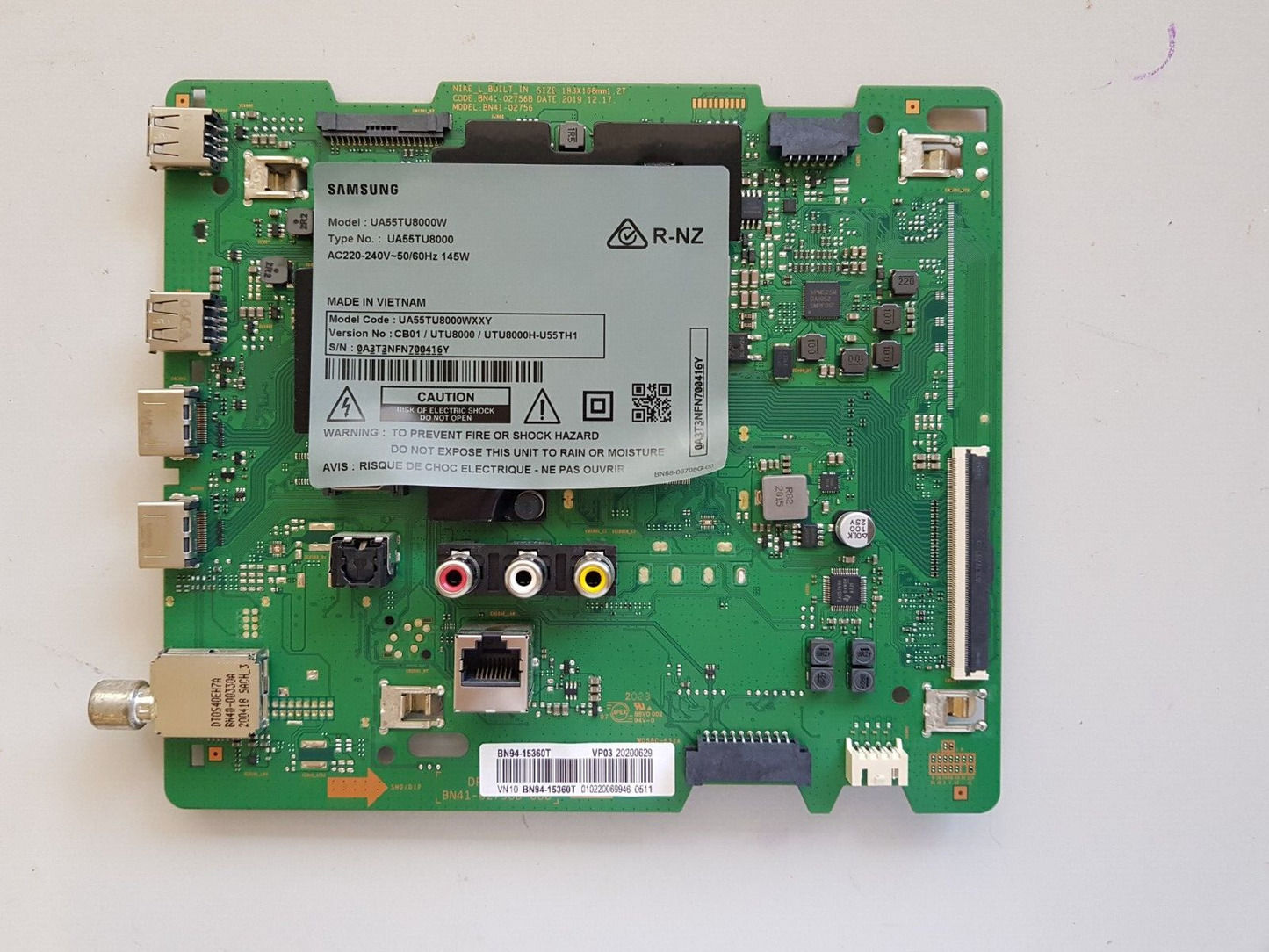 GENUINE SAMSUNG UA55TU8000WXXY (VER-CB01) MAIN BOARD BN94-15360T