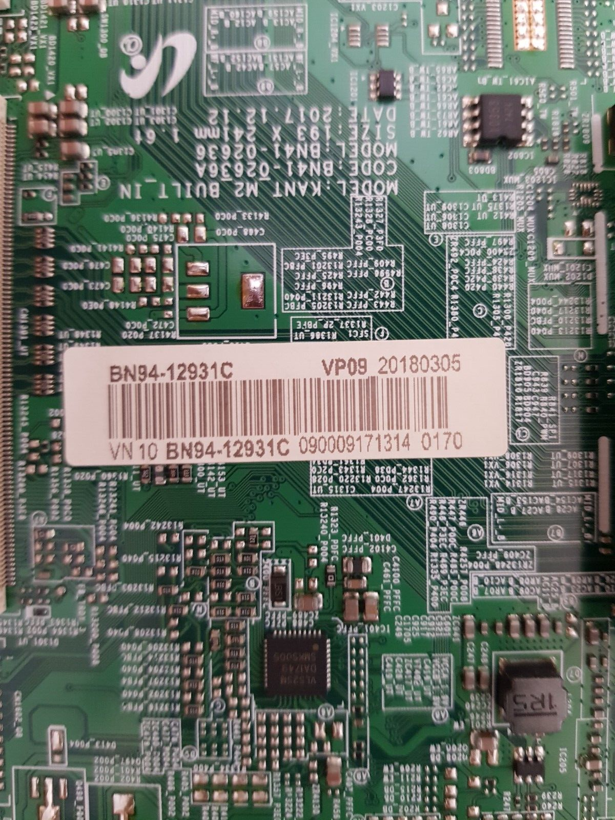 GENUINE SAMSUNG UA65NU8000 WXXY (VER FA01) MAIN BOARD BN94-12931C
