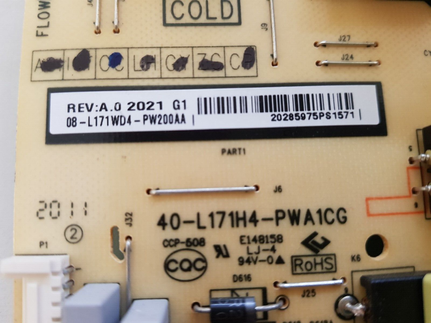 GENUINE TCL 50C715 POWER BOARD 40-L171H4-PWA1CG 08-L171WD4-PW200AA