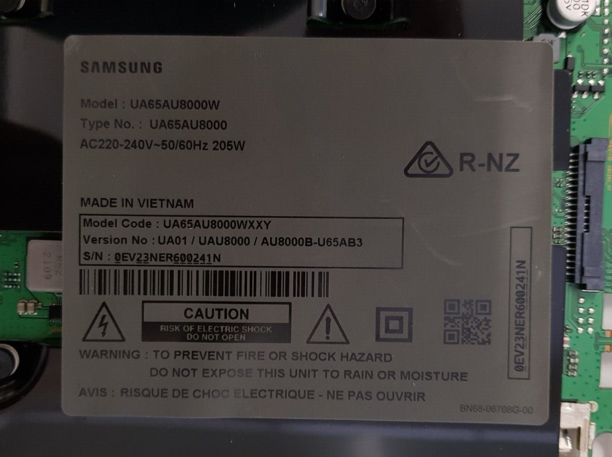 GENUINE SAMSUNG UA65AU8000 (VER UA01) MAIN BOARD BN94-16765R BN41-02844A