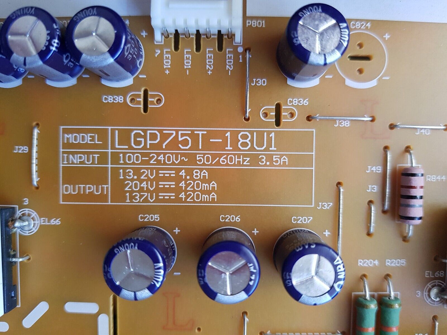 GENUINE LG 75UM6970 75UK6500 POWER SUPPLY BOARD EAY64908601 (1.3) LGP75T-18U1