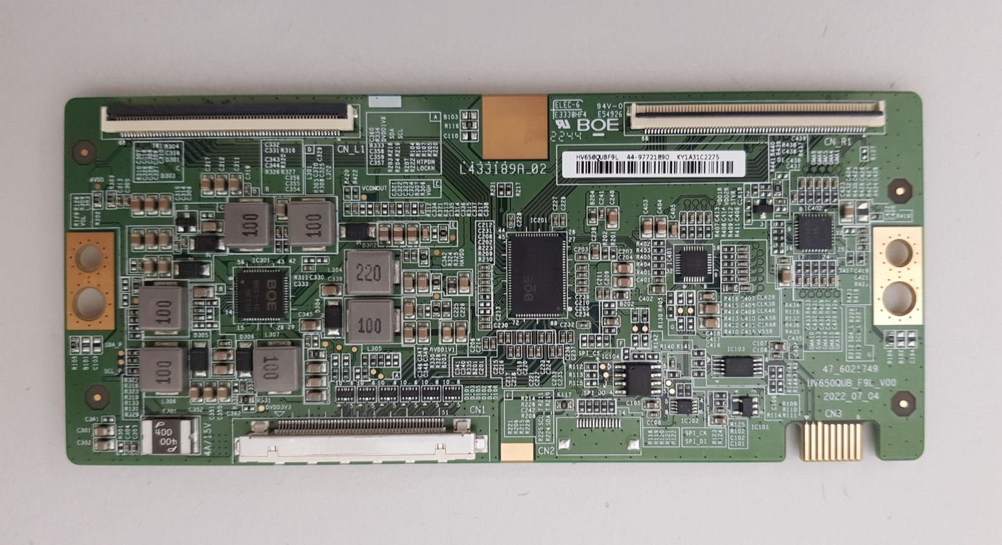 GENUINE SONY KD 65X80L T-CON BOARD HV650QUBF9L 44-9772189O