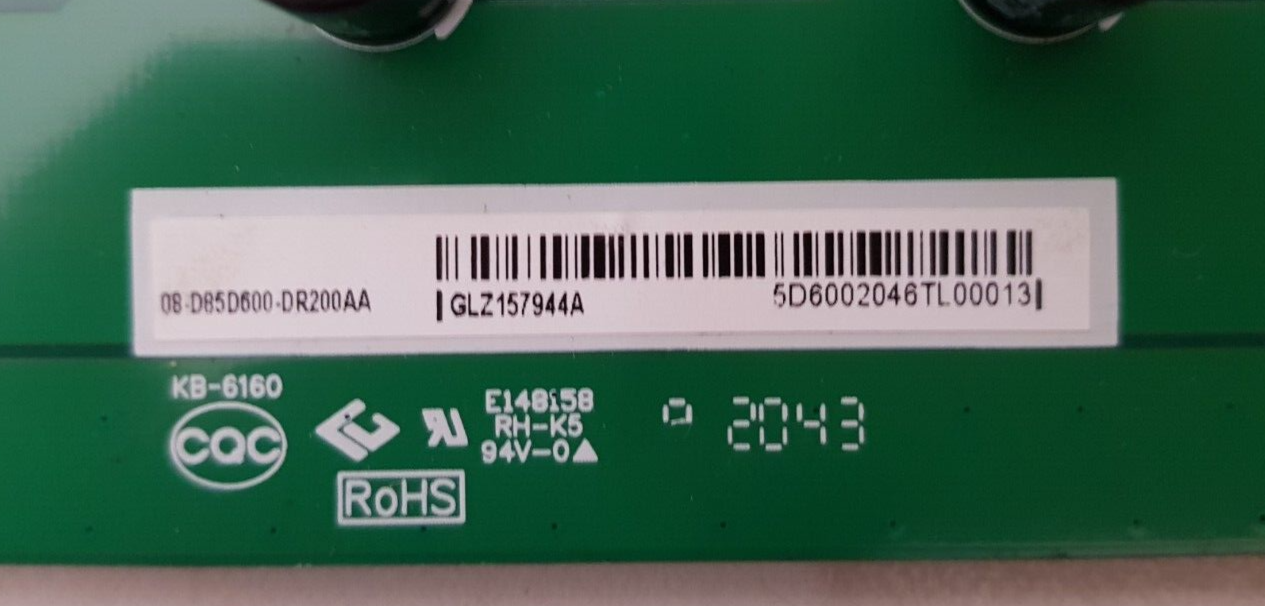 GENUINE TCL 85P715 LED DRIVER BOARD 40-D85D60-DRA2LG D85D6