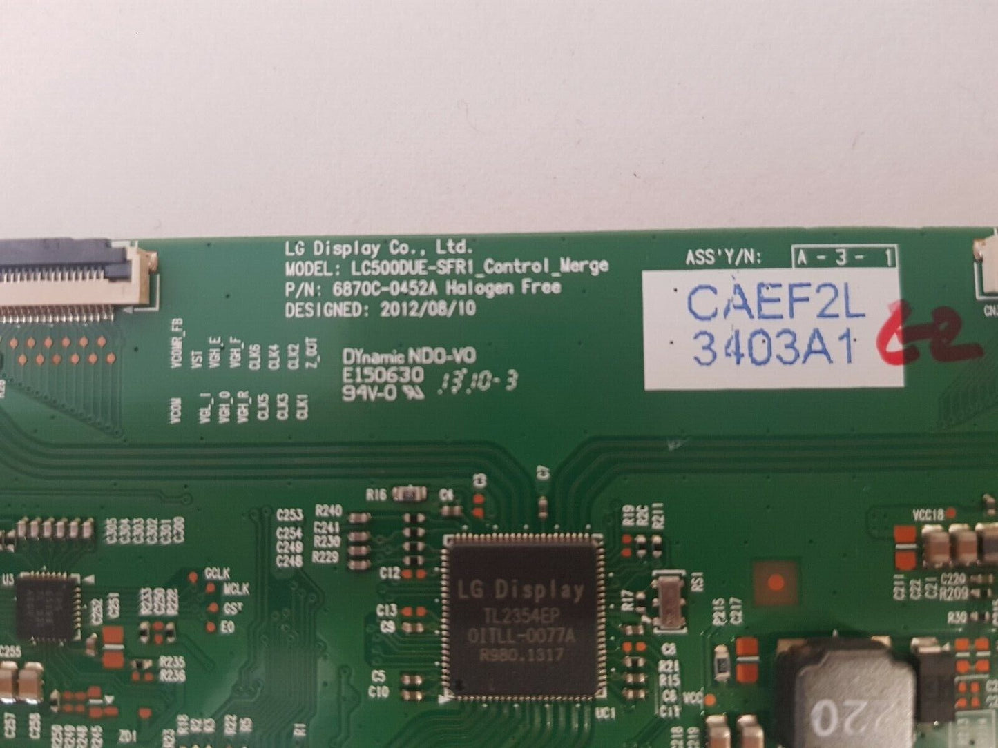 GENUINE LG 42LN5710 T-CON BOARD 6870C-0452A LC500DUE-SFRI E150630 6871L-3403A