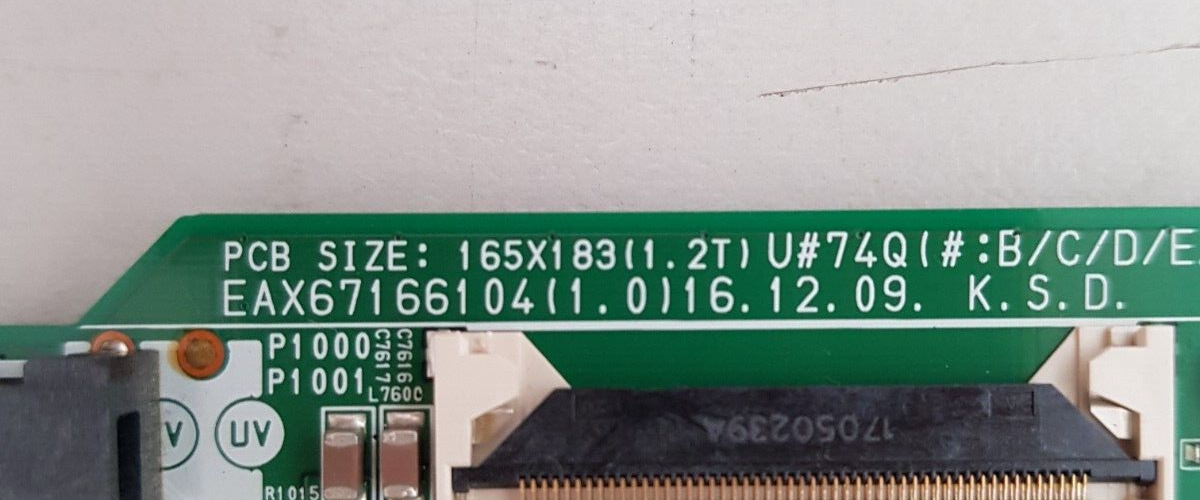 GENUINE LG 43UJ654T MAIN BOARD 64567702 EAX67166104 1.0