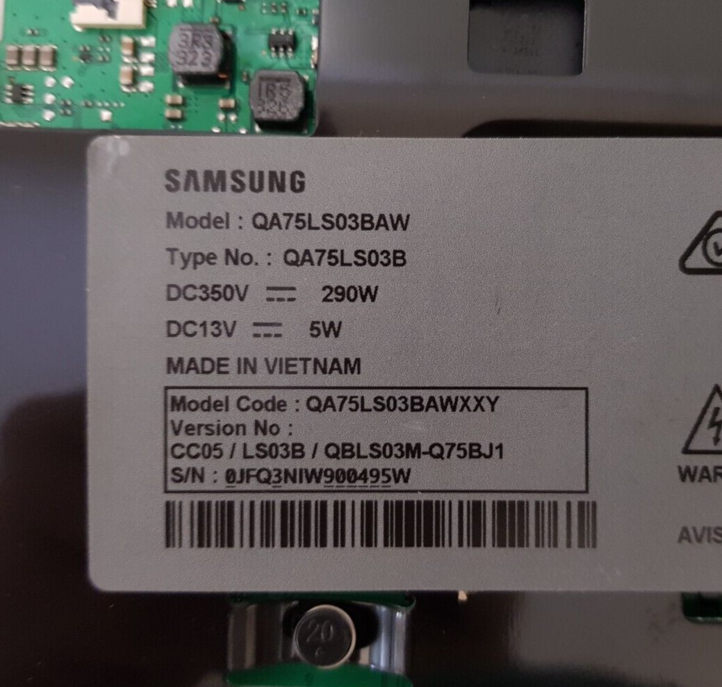GENUINE SAMSUNG QA75LS03 BAW (VER CC05) MAIN BOARD BN94-17843C