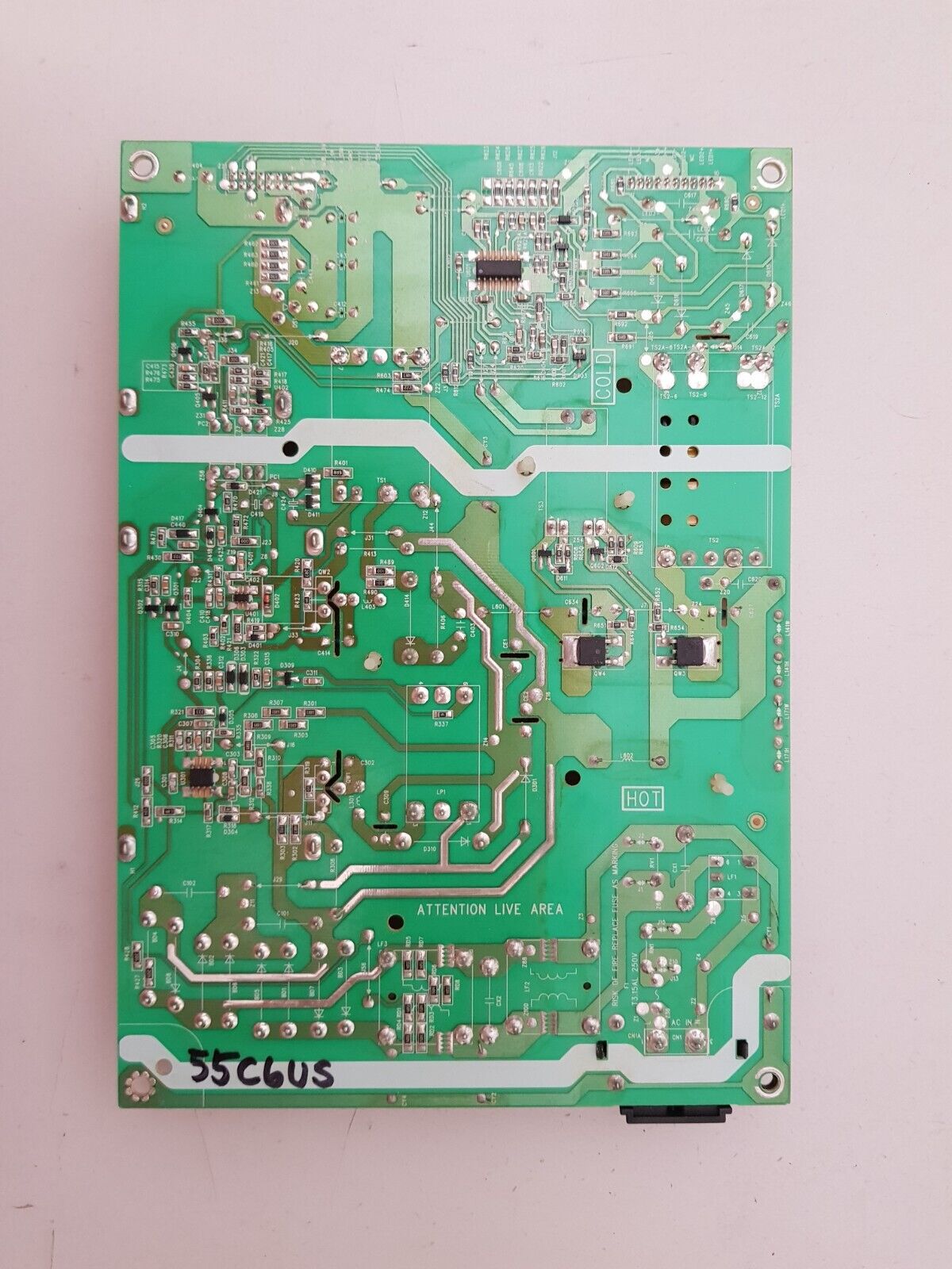 GENUINE TCL 55C6US POWER SUPPLY BOARD 40-L141W4-PWC1CG 08-L171W44-PW220AG