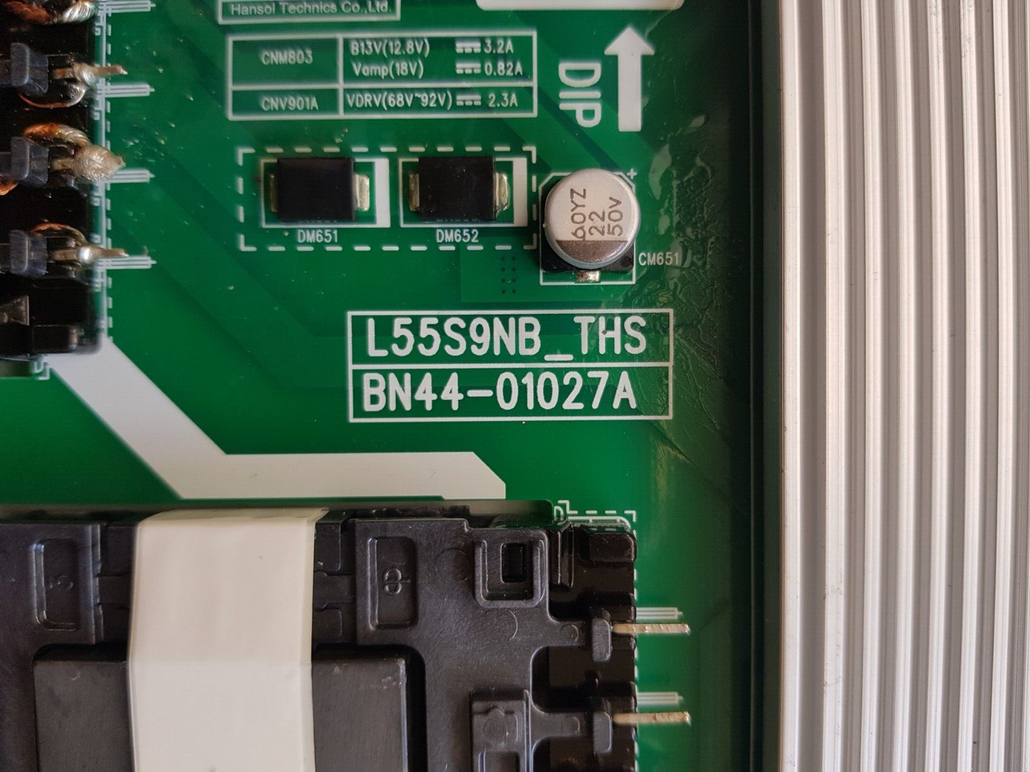 GENUINE SAMSUNG QA55Q95TAW POWER SUPPLY BOARD BN44-01027A L55S9NB_THS