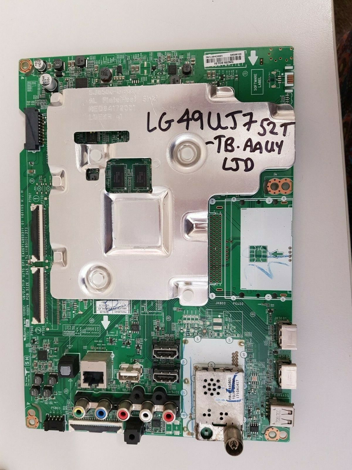 GENUINE LG 49UJ752T-TB.AAUYLJD MAIN BOARD EBT64598103 EAX67148503(1.0)