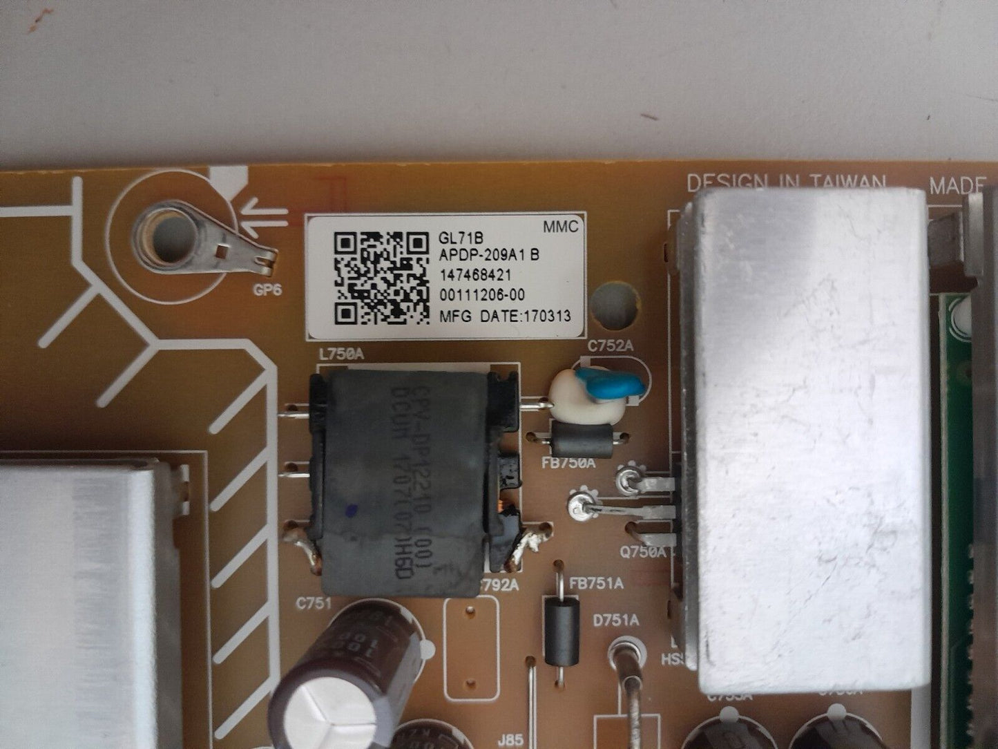 GENUINE SONY 55X8500E POWER SUPPLY BOARD APDP-209A1 B 2955041900 GL71B 147468421