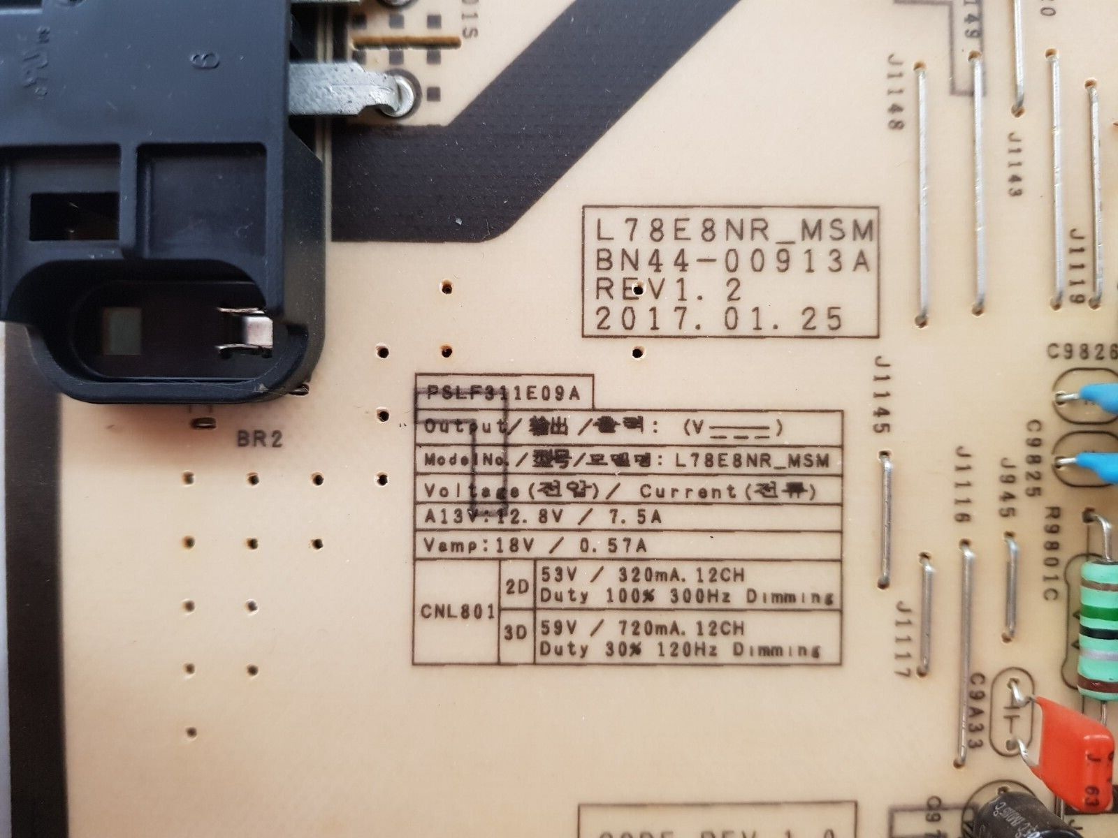 GENUINE SAMSUNG UA75MU7000 UA82MU7000 POWER SUPPLY BOARD L78E8NR_MSM BN44-00913A