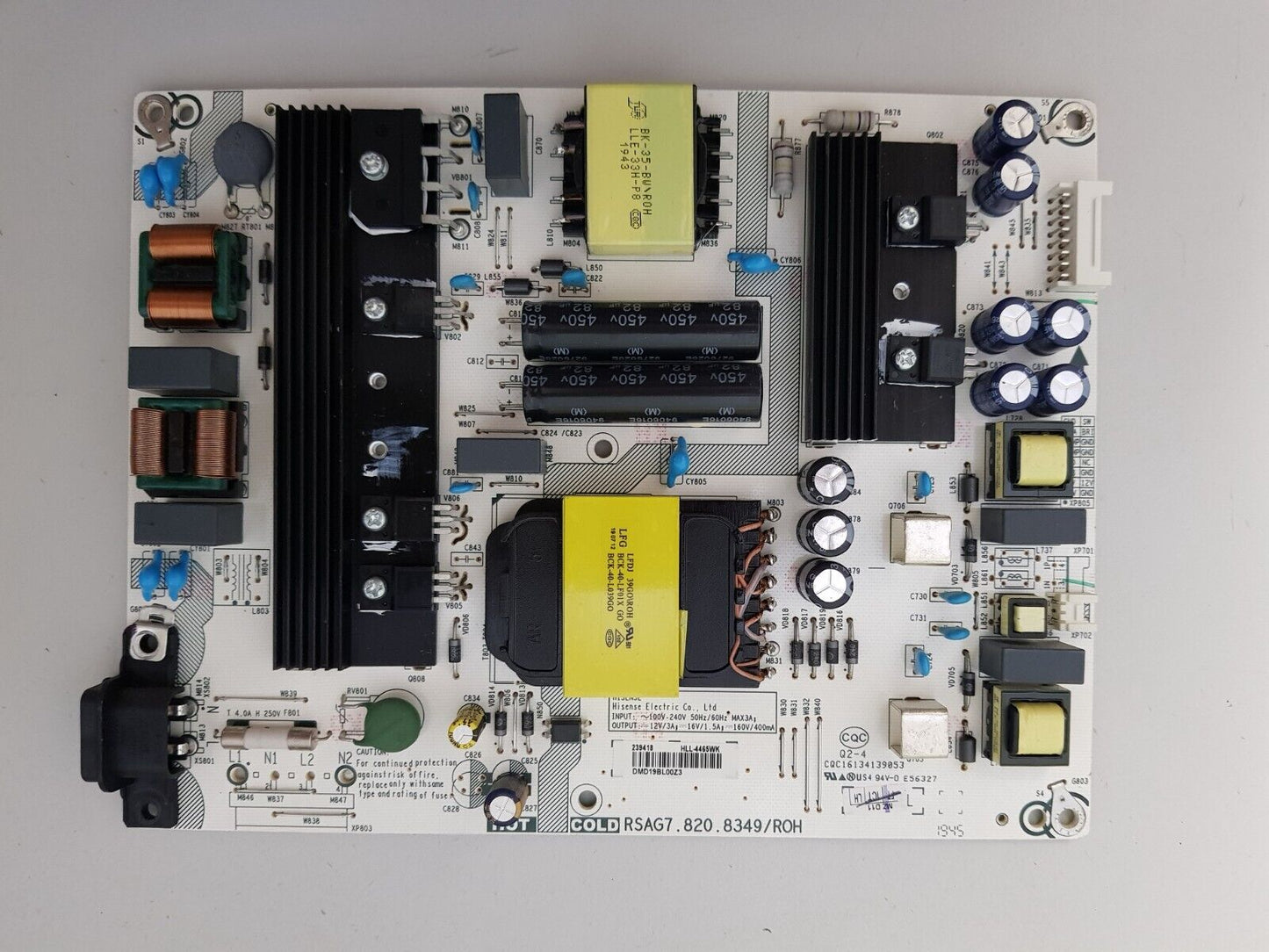 GENUINE HISENSE 50R6 POWER SUPPLY BOARD RSAG7.820.8349 HLL-4465WK