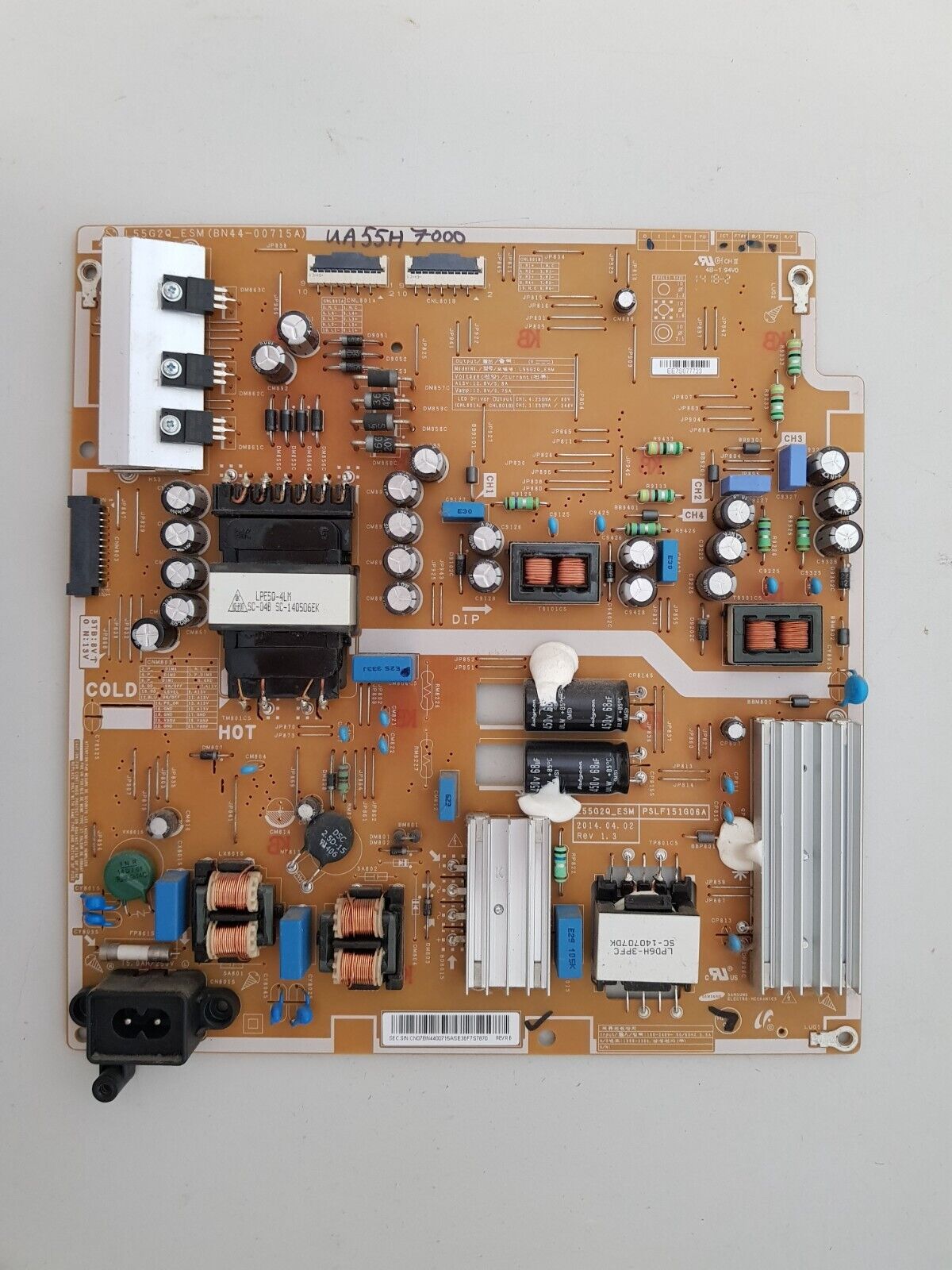 GENUINE SAMSUNG UA55H7000 POWER SUPPLY BOARD BN44-00715A L55G2Q_ESM PSLF151G06A