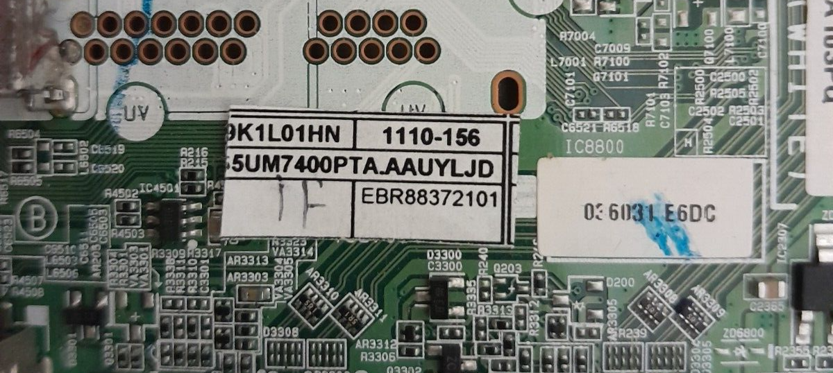 GENUINE LG 65UM7400 PTA.AAUYLJD MAIN BOARD 66132202 EAX68253605 1.1 EBR88372101