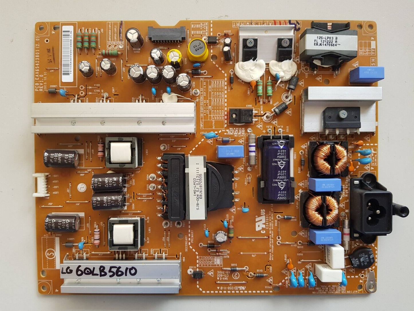 GENUINE LG 60LB5610 POWER SUPPLY BOARD EAY63072201 EAX65423801 (2.0)