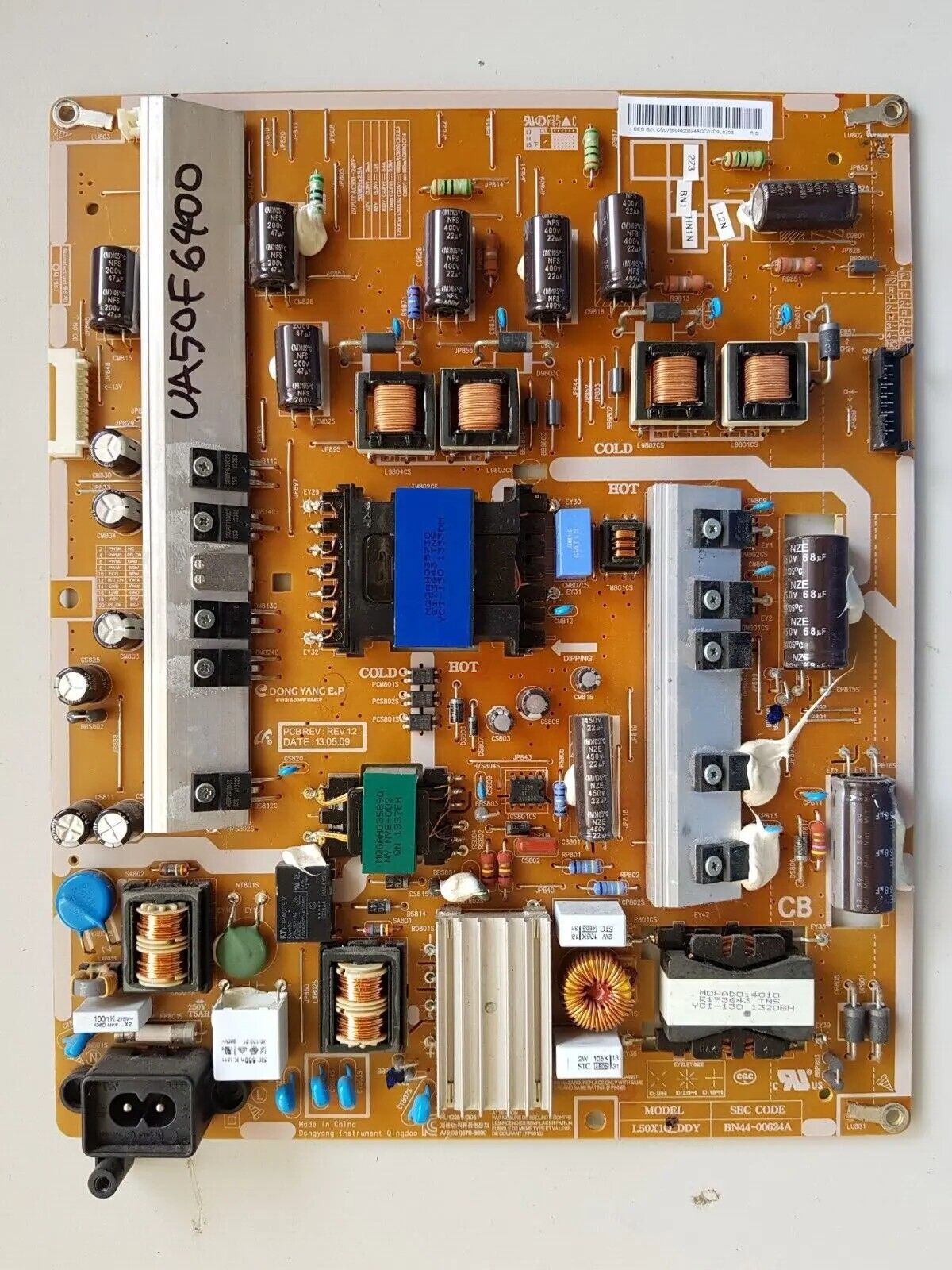 GENUINE SAMSUNG UA50F6400 / 6700 POWER SUPPLY BOARD BN44-00624A L50X1Q_DDY