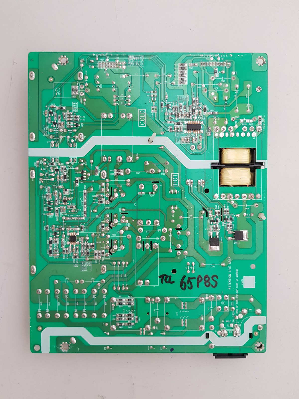 GENUINE TCL 65P8S POWER SUPPLY BOARD 40-L201W8-PWB1CG 08-L201W74-PW200AA